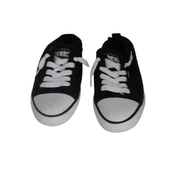 Levi's Sneakers Slip On Women's Size 7  Black Casual Canvas Denim - Picture 1 of 8